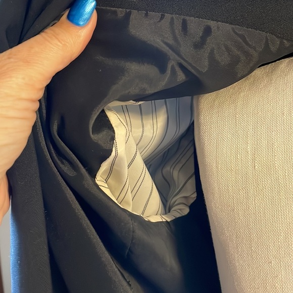 THEORY woman’s black blazer STRETCH WOOL Blend one button closure SMALL 10 (6-8) - Picture 10 of 16